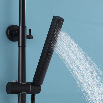 3-Function Shower System with Rainfall Shower Head and 2-Function Handheld Shower HG6914MB