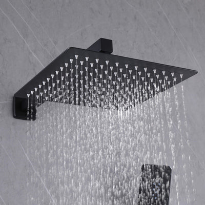 Shower System with Tub Spout 8 Inch Rain Shower Head with Handheld Spray