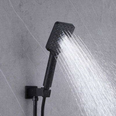 Shower System with Tub Spout 8 Inch Rain Shower Head with Handheld Spray