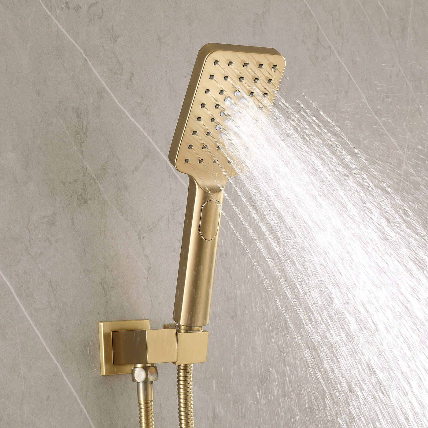 Shower System with Tub Spout 8 Inch Rain Shower Head with Handheld Spray