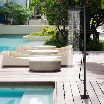 Stainless Steel Outdoor Shower Column Villa Swimming Pool Bath Beach Freestanding Shower Set JK0155